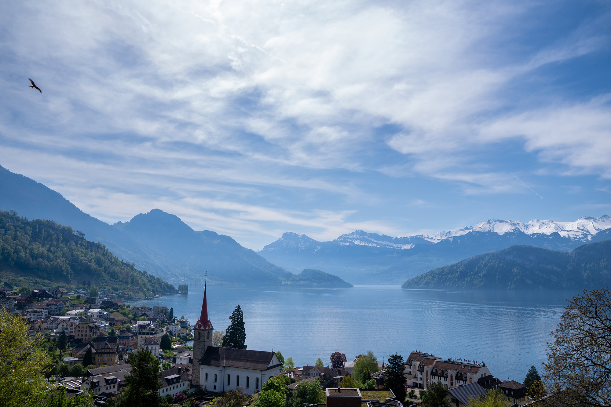 Landschap uitzicht in Zwitserland